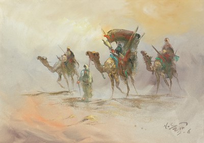 Lot 94 - 20th Century Middle Eastern - The Desert Passing | acrylic