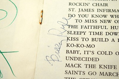 Lot 1012 - Louis Armstrong tour programme 1962 signed to interior by Armstrong and Jerry Brown