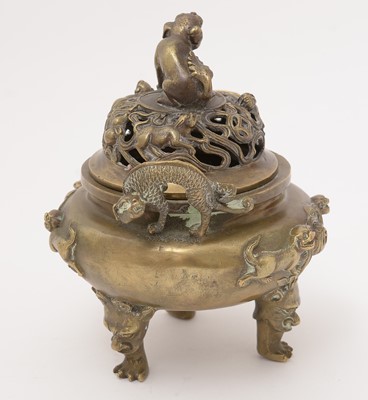 Lot 743 - Chinese bronze censer and cover