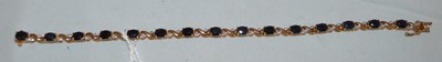 Lot 210 - A sapphire and diamond bracelet