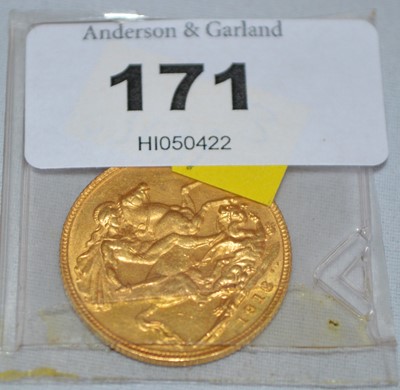 Lot 171 - A George V gold sovereign, 1916.