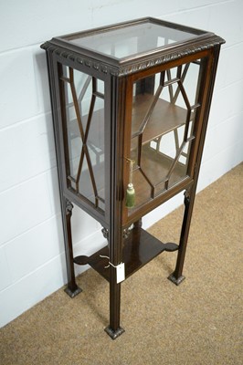 Lot 12 - An attractive early 20th century mahogany centre display cabinet