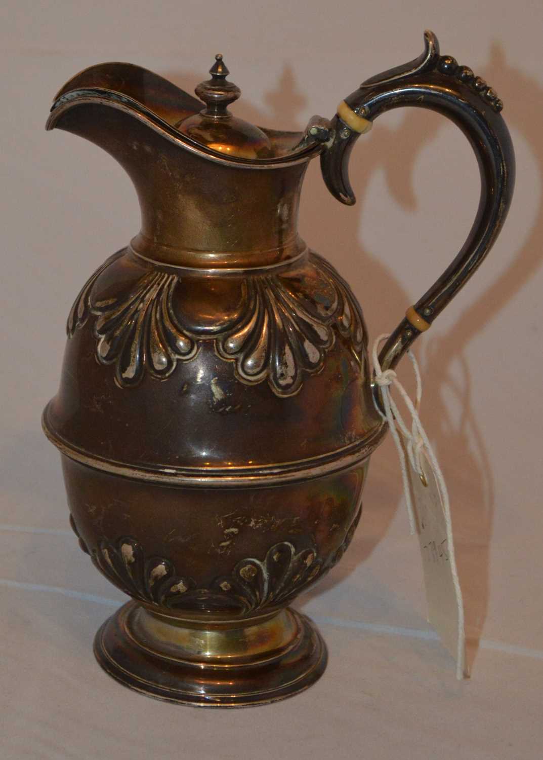 Lot 187 - A silver water jug