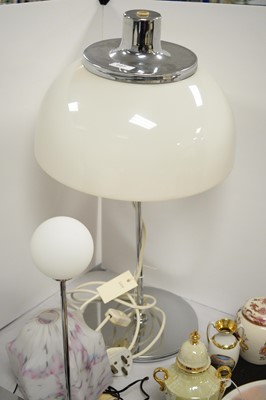 Lot 507 - Four chrome table lamps.
