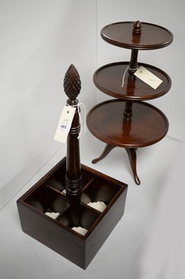 Lot 465 - A Victorian wine carrier and a miniature dumb waiter