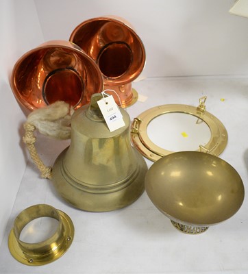 Lot 494 - A selection of copper and brass ware.