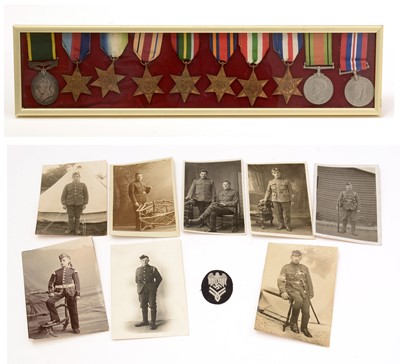 Lot 1002 - Second World War medals, and WWI photographs