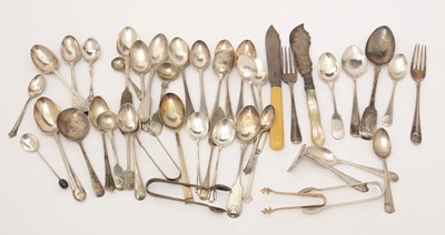 Lot 410 - A selection of silver flatware