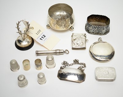 Lot 112 - Silver objects of vertu