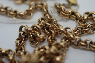 Lot 210 - A 9ct yellow gold chain necklace