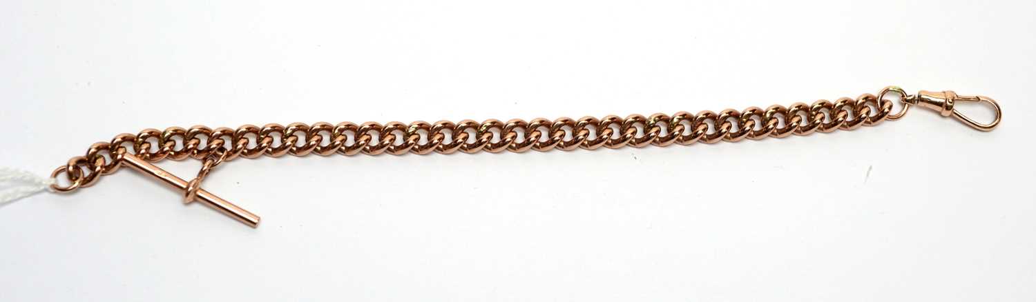 Lot 209 - A 9ct yellow gold albert chain pattern bracelet