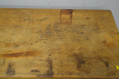 Lot 9 - A vintage pine butcher's table.