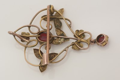 Lot 153 - Two Edwardian brooch/pendants