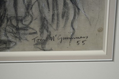 Lot 839 - Tom McGuinness - charcoal on paper