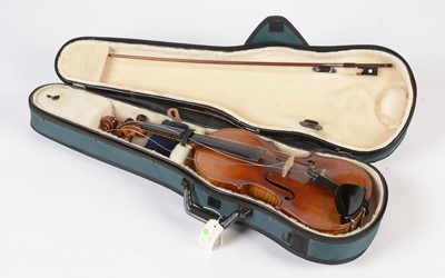 Lot 27 - Dresden violin, bow and case