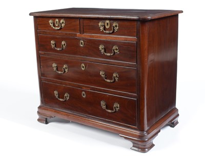 Lot 1039 - A George III mahogany and satinwood banded chest