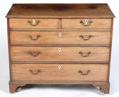 Lot 1041 - A George III mahogany chest.