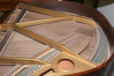 Lot 94 - Mahogany-cased baby grand piano.