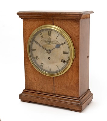 Lot 1001 - Of Military Aviation interest: an oak cased RAF Officer's Mess timepiece.