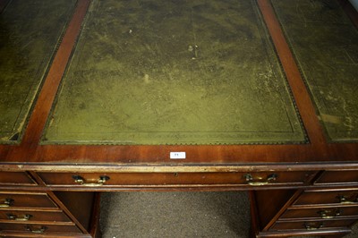Lot 71 - A Victorian style mahogany twin pedestal desk