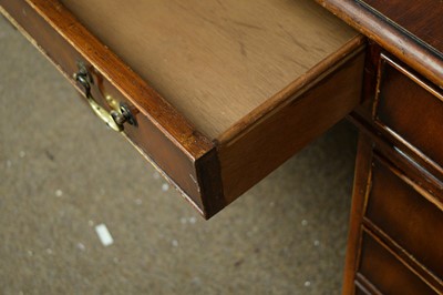 Lot 71 - A Victorian style mahogany twin pedestal desk