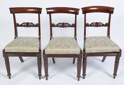 Lot 1048 - Six George IV mahogany dining chairs