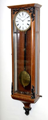 Lot 999 - Samuel Kralik of Pesth: an Austro-Hungarian walnut wall timepiece.