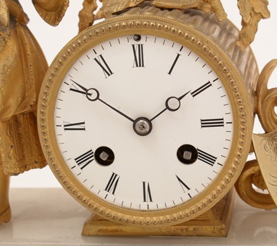 Lot 995 - Japy Freres: a late 19th Century gilt metal-cased mantel clock.