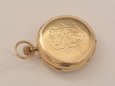 Lot 348 - A Victorian 18ct yellow gold cased open faced pocket watch