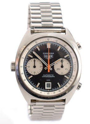 Lot 350 - Heuer Carrera Automatic Chronograph: a steel cased wristwatch