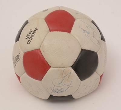 Lot 1153 - Manchester United 1978 signed football, and souvenir booklet.