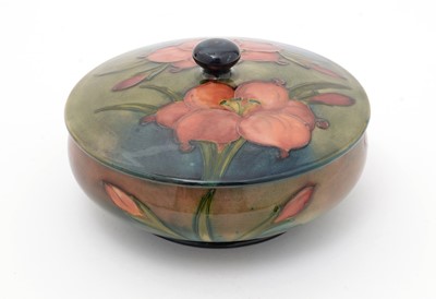Lot 360 - Moorcroft African Lily powder bowl and cover