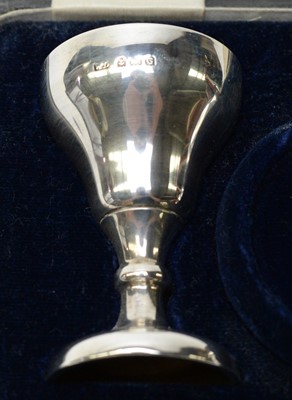 Lot 125 - A silver communion set, by William Davenport