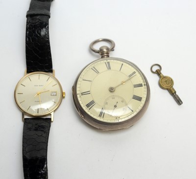 Lot 227 - A watch by Jean Renet; and a pocket watch.
