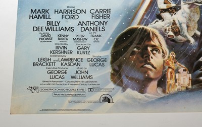Lot 1057 - Star Wars The Empire Strikes Back British quad film poster