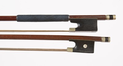 Lot 26 - German Stainer style violin and two bows