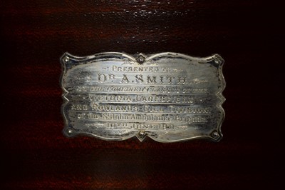 Lot 509 - An Edwardian mahogany inlaid smoker's cabinet.