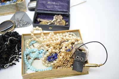 Lot 418 - Collection of costume jewellery and watches.