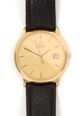Lot 368 - Omega DeVille: a gilt steel cased wristwatch