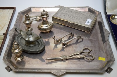 Lot 429 - Selection of silver and electroplate, various.