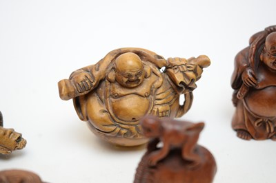 Lot 430 - Collection of Japanese carved wooden okimonos.