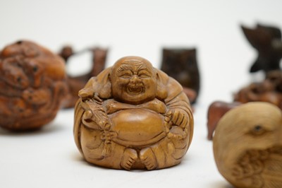 Lot 430 - Collection of Japanese carved wooden okimonos.