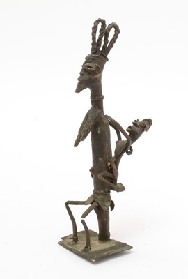 Lot 668 - Yoruba Mother and Child, and Ijebu-Ode figure / A group of Obo Ayegunle style figures