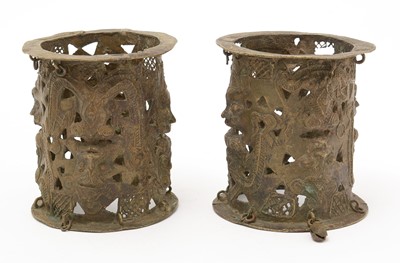 Lot 926 - A pair of ceremonial bracelets, Ijebu group, Yoruba
