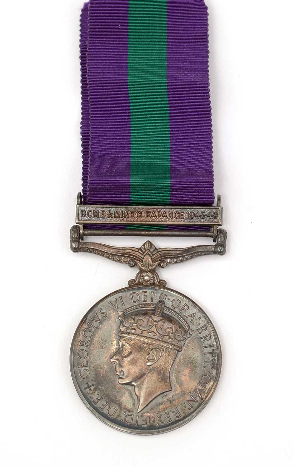 Lot 1006 - A George VI General Service Medal, with Bomb & Mine Clearance 1945-49 clasp
