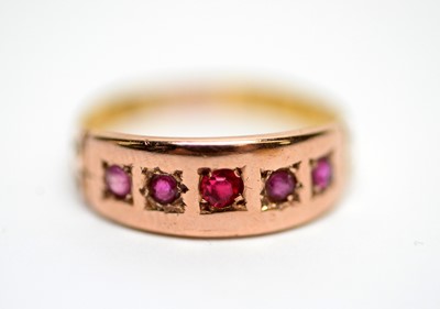 Lot 136 - Two antique ruby rings.