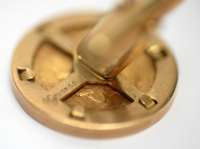 Lot 153 - A pair of half gold sovereign cufflinks