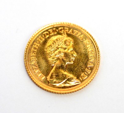 Lot 219 - A Queen Elizabeth II gold half sovereign, 1982.
