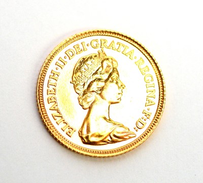 Lot 155 - A Queen Elizabeth II gold half sovereign, 1982.