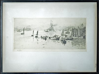 Lot 781 - William Lionel Wyllie - A set of six Northumbrian marine views | etchings